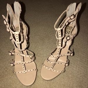 Vince Camuto Light Beige Revelli Studded High-heel
